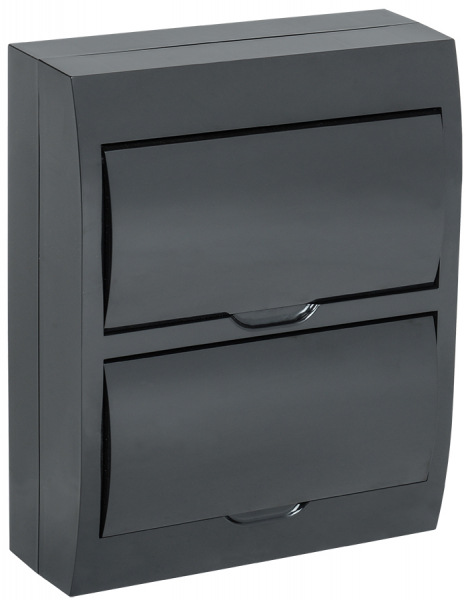 IEK KREPTA Корпус модульный пл. нав. ЩРН-П-24 черный черн. дв. IP41