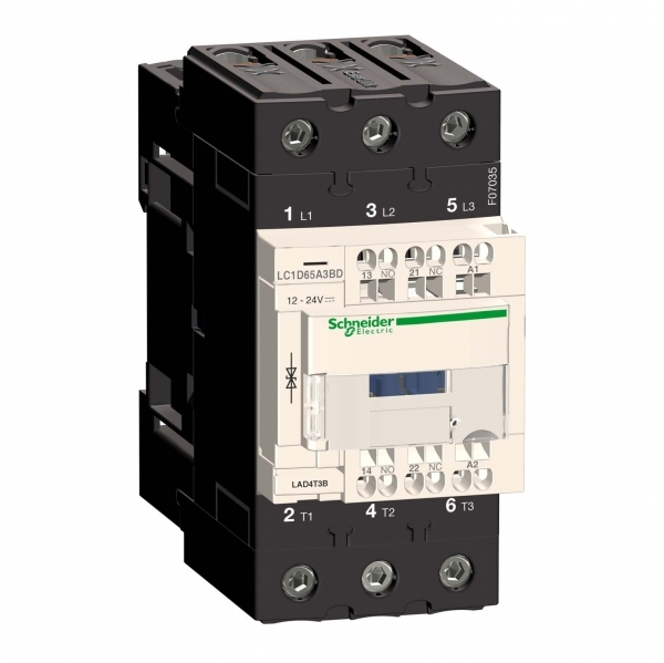 Schneider Electric Contactors D Контактор 3P Everlink AC3 440В 65A пружинный зажим, катушка управления 24В DC