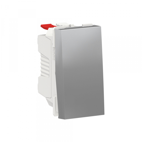 Schneider Electric Unica Modular Алюминий Выключатель 1-клавишный, сх. 1, 10 AX, 250В, 1 модуль