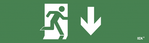 IEK Этикетка самокл. 310х90мм "Фигура/стр. вниз"