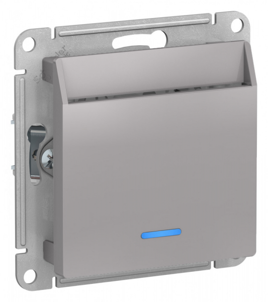 Systeme Electric AtlasDesign Алюминий Переключатель карточный с задержкой времени, механизм