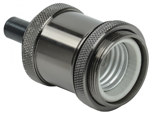 IEK Патрон подвесной E27 RETRO черный