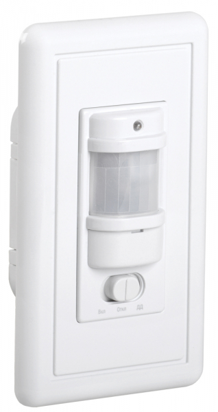 IEK Датчик движения ДД 028 белый, макс. нагрузка 1200Вт, угол обзора 140град., дальность 9м, IP20,