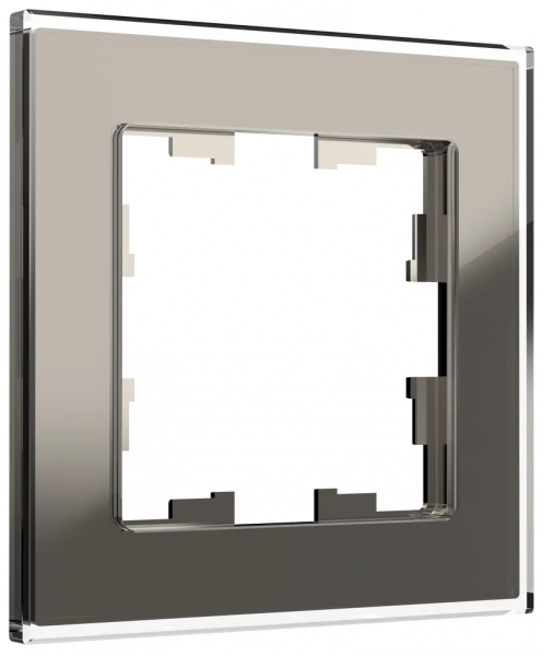 IEK BRITE DECOR Дымчатый глянец стекло Рамка 1-м РУ-1-2-БрД