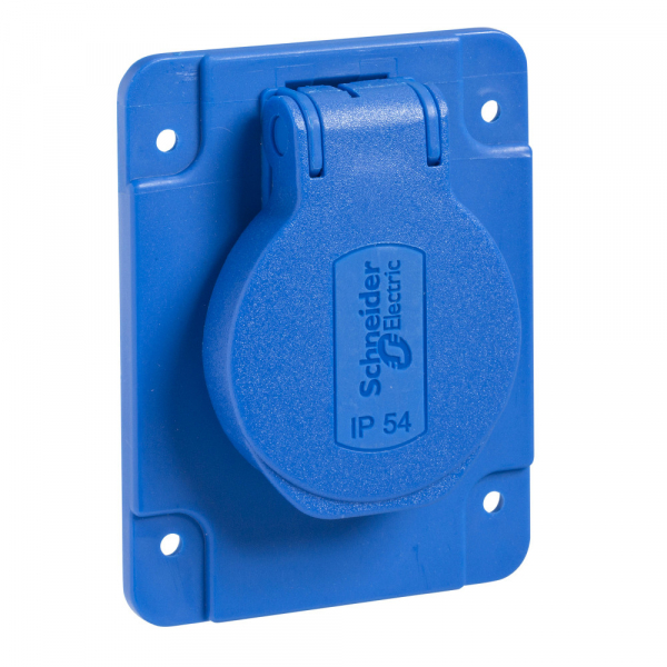 Schneider Electric PratiKa Розетка 10/16А 65х85мм IP54 винты сзади