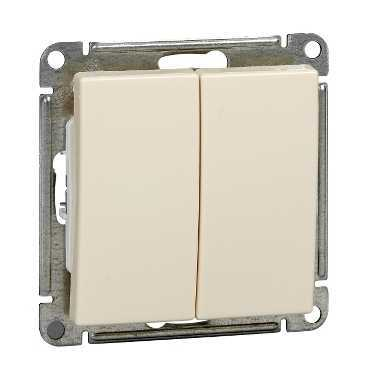 Systeme Electric Wessen 59 Беж Переключатель 2-клавишный 10АХ