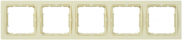 IEK РУ-5-БК Рамка пятиместная квадратная BOLERO Q1 кремовый