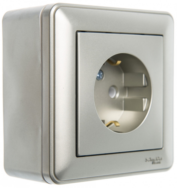 Systeme Electric Wessen 59 Шампань Коробка 1-ая подъемная для наружного монтажа с рамкой