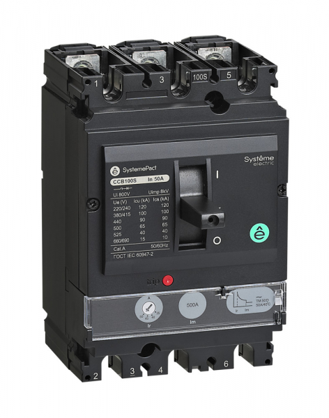 Systeme Electric Автоматический Выключатель SYSTEMEPACT CCB100 50KA 3P3D TMD80 рычаг