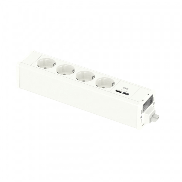 Schneider Electric Unica System+ Блок 4хРозетка (2К+З) и 2хUSB типа A/C БЕЛЫЙ