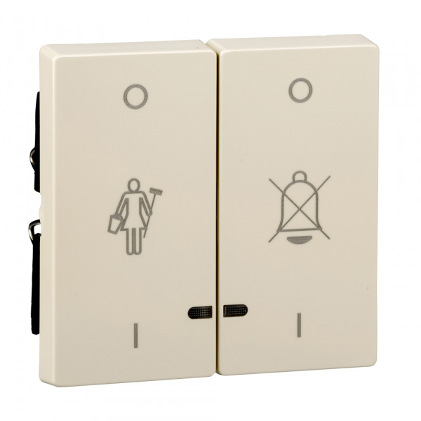 Schneider Electric Merten SM Беж Две Клавиши "перечеркнутый звонок","горничная" с окошком для световой индикации