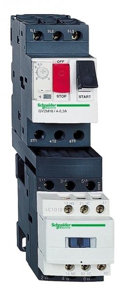 Schneider Electric GV2 Пускатель комбинированный 6-10А цепь управления 24V 50/60Гц