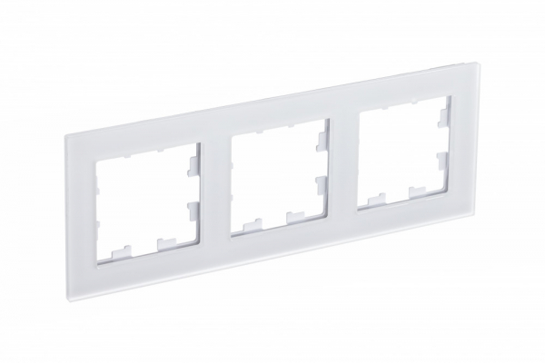 Systeme Electric AtlasDesign Nature Матовое стекло белый Рамка 3-ая