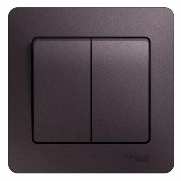 Systeme Electric Glossa Сиреневый туман Выключатель 2-клавишный сх.5, 10AX (в сборе)