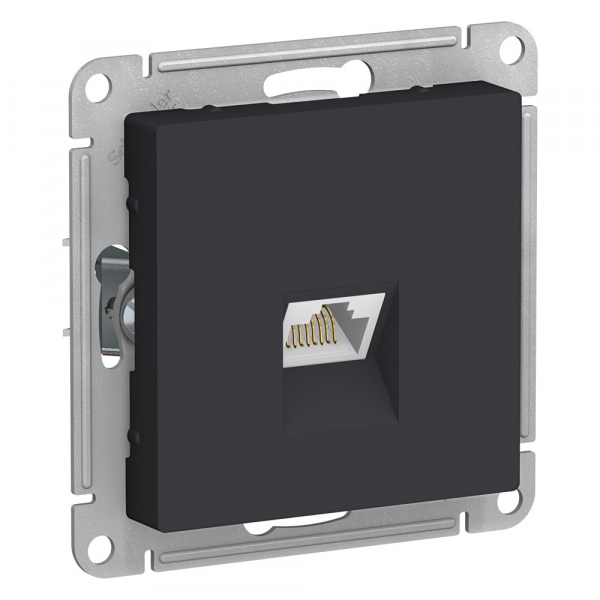 Systeme Electric AtlasDesign Карбон Розетка компьютерная RJ45, кат. 6A, механизм