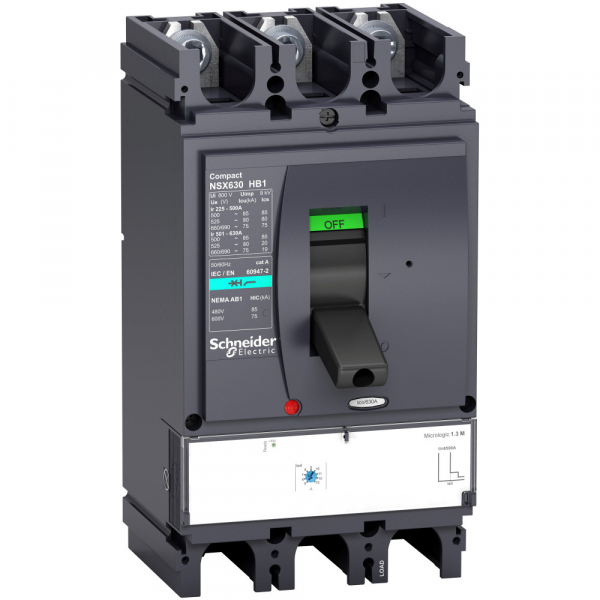 Schneider Electric Compact NS630 3P Выключатель Micrologic 1.3M 320A NSX400HB1 (75кА при 690B)