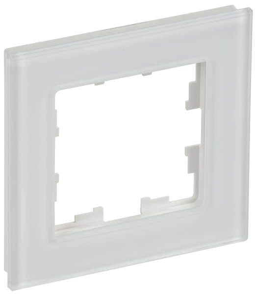 IEK BRITE DECOR Белый матовый стекло Рамка 1-м РУ-1-2-Бр