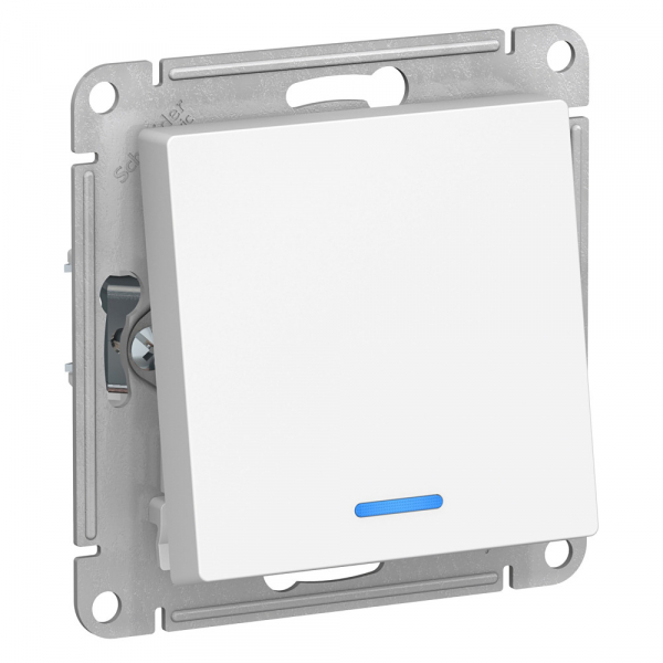 Systeme Electric AtlasDesign Бел Переключатель 1-клавишный с подсветкой, сх.6а, 10АХ, механизм