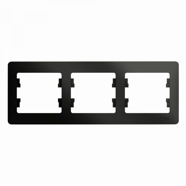 Systeme Electric Glossa Антрацит Рамка 3-ая, горизонтальная