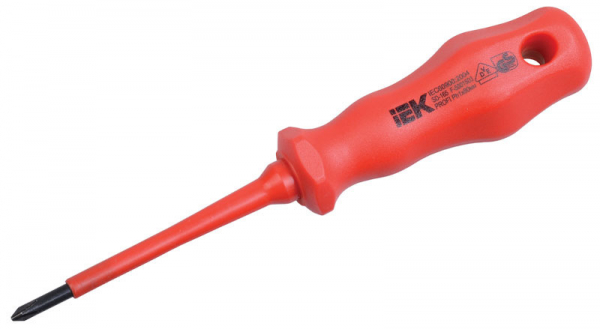 IEK Отвертка крестовая Profi Ph1х80мм 1000В