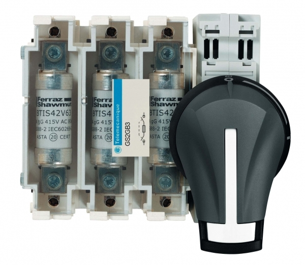 Schneider Electric Ручки для фронтальных выносных рукояток IP65, черный/серый (GS2AH510)