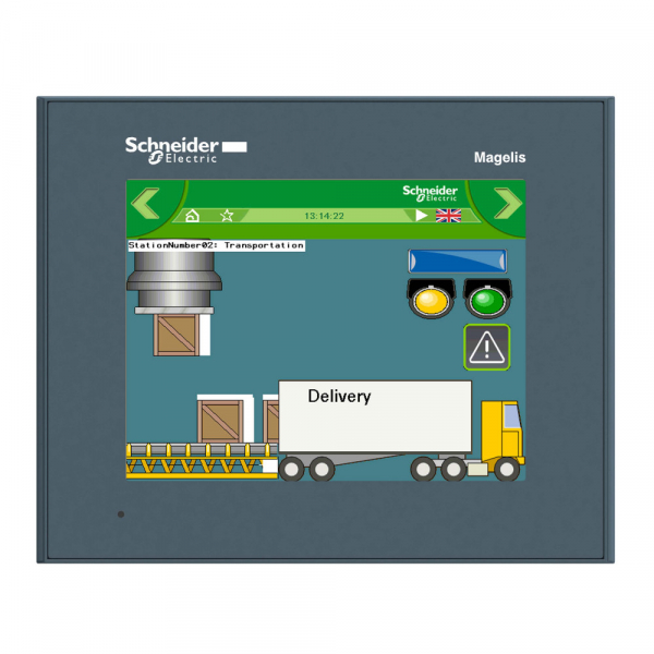 Schneider Electric Magelis Сенсорный цветной терминал 5,7" 320х240 TFT, RJ45 RS232/485, SUB-D, 64Mб/128кБ