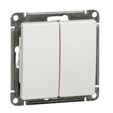 Systeme Electric Wessen 59 Бел Выключатель 2-клавишный , 10АХ