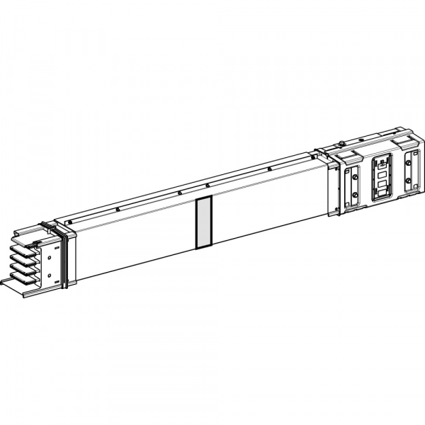 Schneider Electric CANALIS KSA СЕКЦИЯ ПРЯМАЯ ГОРИЗ. ИЗМЕНЯЕМОЙ ДЛИНЫ 630A С ОГН.БАР. A=800 ДО 1900