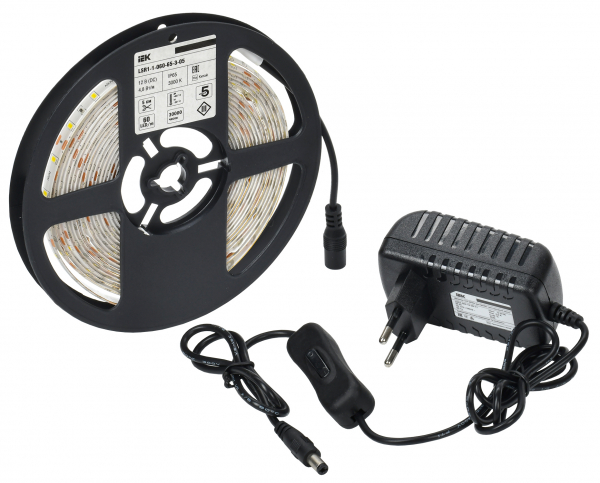 IEK Комплект DIY (2835WW60-4,8-IP65-12В 5м + др. + выкл.)