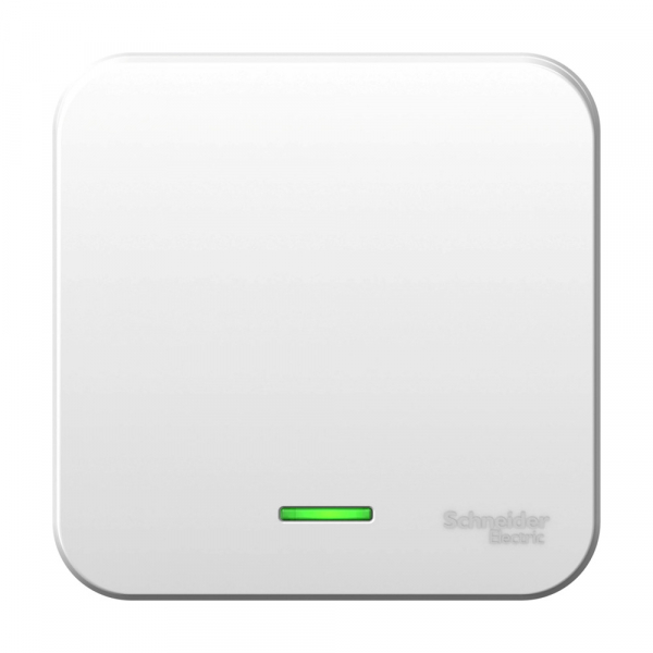 Systeme Electric Blanca наруж Бел Выключатель 1-клавишный с подсветкой 6А, 250B, изолир. пластина