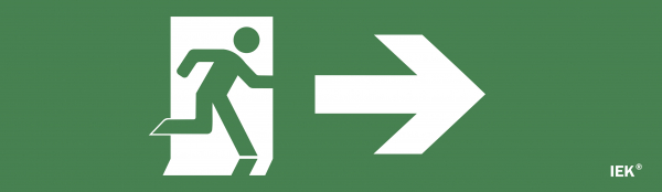 IEK Этикетка самокл. 310х90мм "Фигура/стр. вправо"