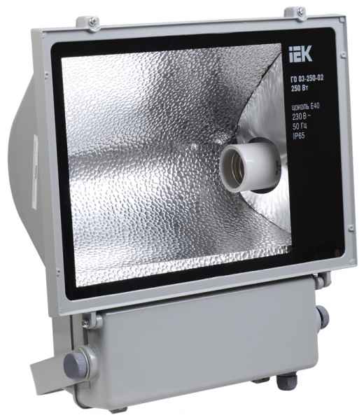 IEK Прожектор ГО03-250-02 250Вт E40 серый асимметричный IP65