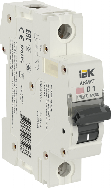 IEK ARMAT Автоматический выключатель M06N 1P D 1А