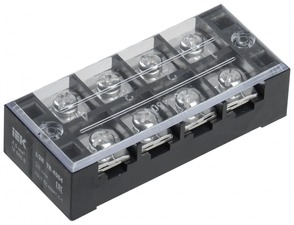 IEK Блок зажимов БЗН ТВ-1004 10 мм2 100A 4 пары