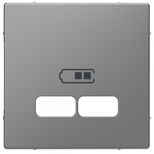Schneider Electric Merten D-Life Нержавеющая Сталь Накладка центральная для USB механизма 2,1А