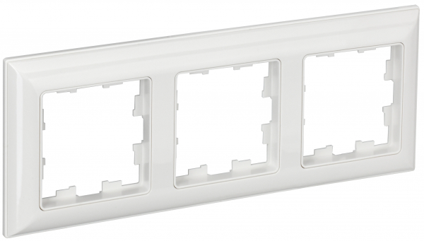 IEK BRITE DECOR Белый 3D-форма Рамка 3-м РУ-3-Бр