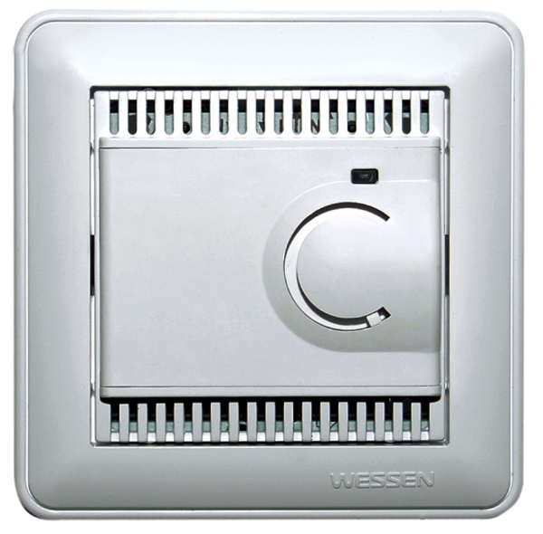 Systeme Electric Wessen 59 Беж Регулятор теплого пола с датчиком +5 до +50°C, 10А (в сборе, с рамкой)