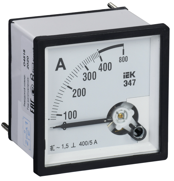 IEK Амперметр Э47 400/5А кл. точн. 1,5 96х96мм