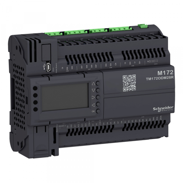 Schneider Electric M172 Оптим., диспл, 28 I/Os, 2 RS485 изол