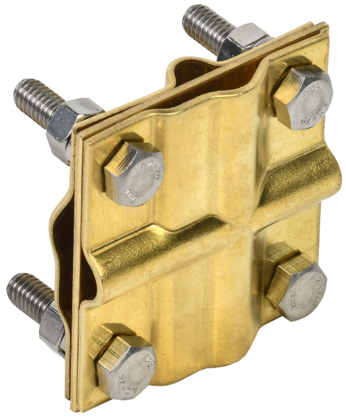 IEK Зажим заземления крестообразный полоса-пруток/полоса-пруток латунь