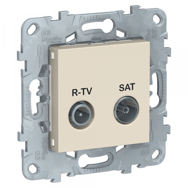 Schneider Electric Unica New Беж Розетка R-TV/ SAT, оконечная