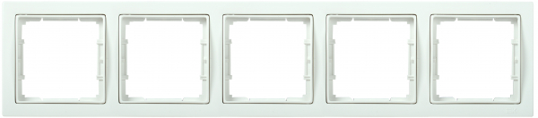 IEK РУ-5-ББ Рамка пятиместная квадратная BOLERO Q1 белый