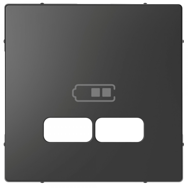 Schneider Electric Merten D-Life Антрацит Накладка центральная для USB механизма 2,1А