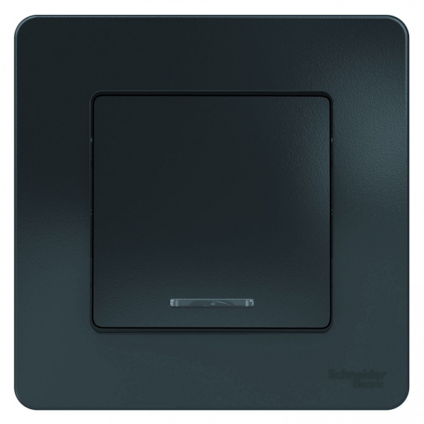 Systeme Electric Blanca внутр Антрацит Выключатель 1-клавишный с подсветкой, 10А, 250B