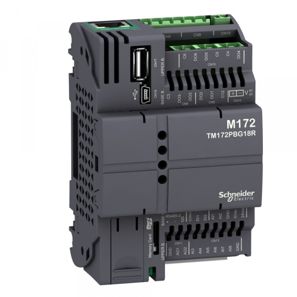 Schneider Electric ПЛК М172, без дисплея, 18 I/O Eth, 2 RS485