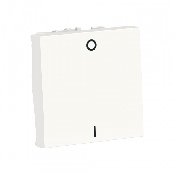 Schneider Electric Unica Modular Бел Выключатель 1-клавишный, двухполюсный, сх. 2, 16 AX, 250В, 2 модуля