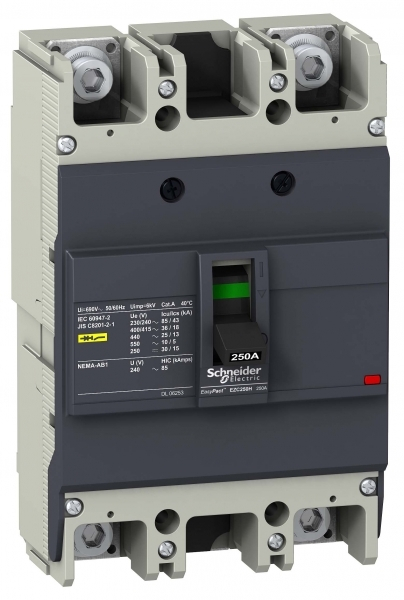 Schneider Electric EasyPact EZC250 Автоматический выключатель 36кA 415В 3P/2Т 150А