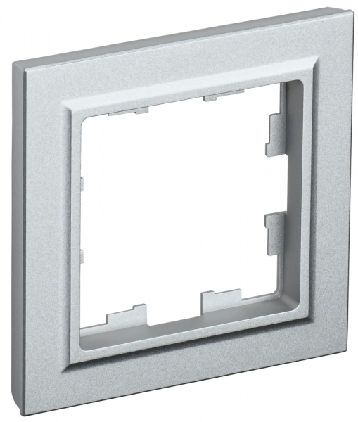 IEK BRITE BASE Алюминий Рамка 1-м РУ-1-БрА
