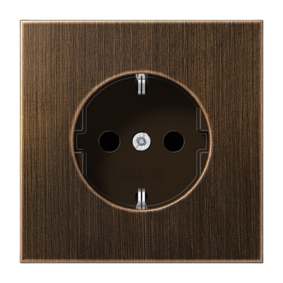 JUNG SCHUKO®-розетка 16 A / 250 B ~ с защитой от детей, латунь Antik