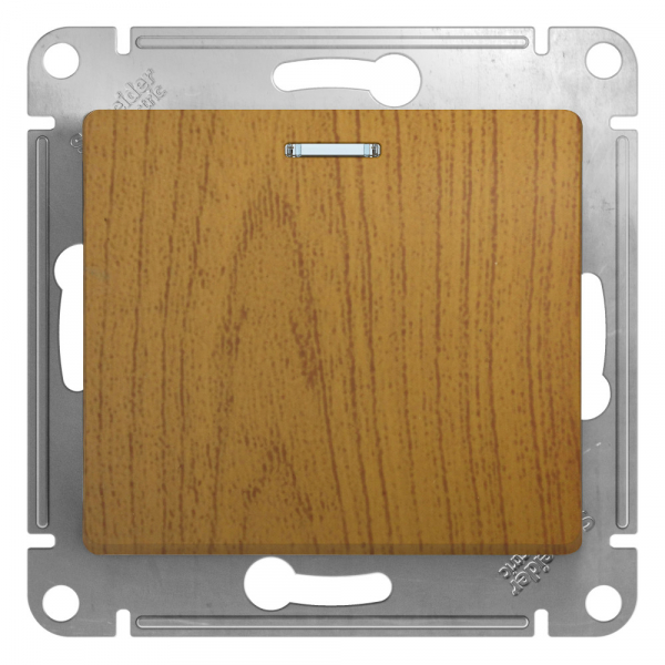 Systeme Electric Glossa Дерево Дуб Выключатель 1-клавишный с подсветкой, сх.1а, 10АХ